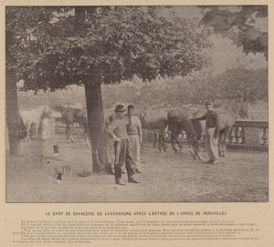 Pařížská komuna, Lucemburský jezdecký tábor po vstupu Versailleské armády (č/b foto) od French Photographer