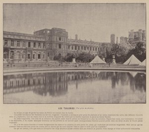 Pařížská komuna, Tuileries, Pohled ze zahrady (č/b foto) od French Photographer