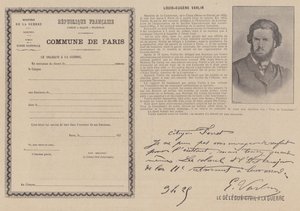 Pařížská komuna, Louis-Eugene Varlin (černobílá fotografie) od French Photographer
