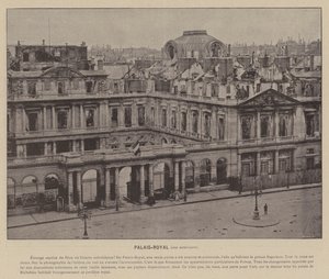 Pařížská komuna, Palais-Royal, vnější pohled (č/b foto) od French Photographer