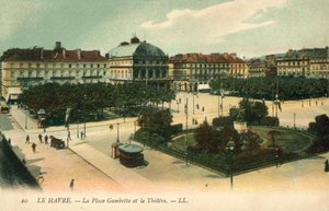 Le Havre, Place Gambetta, Divadlo od French Photographer