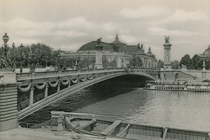 Pont Alexandre III a Grand Palais, Alexandrův most a Velký palác (fotoryt) od French Photographer