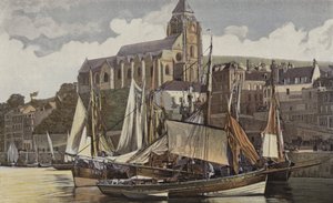 Le Treport, kostel a přístav od French Photographer