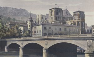 Lyon, Archeveche, katedrála St-Jean a svah Fourvière od French Photographer