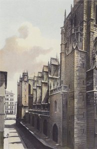 Lyon, kostel St-Nizier, severní fasáda od French Photographer