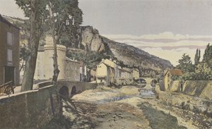Meyrueis, La Jonte, v dolní části města od French Photographer