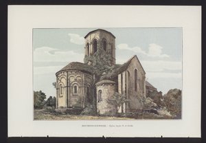 Mouthiers-sur-Boeme, kostel, severní fasáda a apsida od French Photographer
