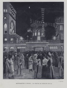 Mimo Moulin Rouge, Montmartre, Paříž (černobílá fotografie) od French Photographer