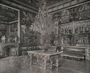 Palác Fontainebleau, Recepční salon (černobílá fotografie) od French Photographer
