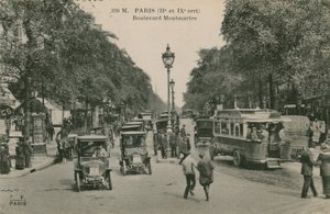 Paříž, Boulevard Montmartre. Pohlednice odeslána v roce 1913. od French Photographer