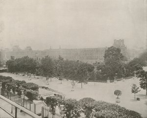 Paříž: Zahrada naproti paláci Tuileries (č/b foto) od French Photographer