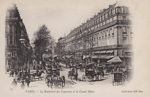 Paříž, Boulevard Des Capucines, The Grand Hotel od French Photographer