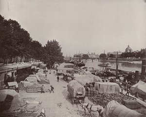 Paříž: Levee Scene v Paříži (černobílá fotografie) od French Photographer