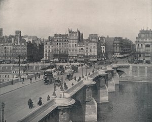 Paříž: Pont Neuf neboli Nový most (černobílá fotografie) od French Photographer