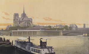 Paříž, pohled na bod E na Ile de la Cite od French Photographer