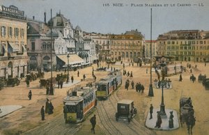 Place Massena a kasino, Nice. Pohlednice odeslána v roce 1913. od French Photographer