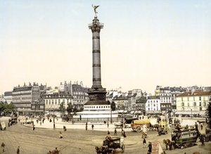 Place de la Bastille, Paříž, hospoda. 1900 od French Photographer