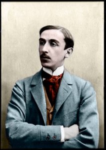 Portrét Maurice Barrese (1862-1923), francouzského romanopisce, novináře a socialistického politika. od French Photographer