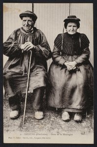 Pohlednice zobrazující horské lidi v Saugues, Haute-Loire, c.1900 od French Photographer