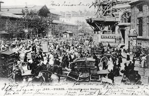 Pohlednice Les Halles, Paříž, před rokem 1914 od French Photographer