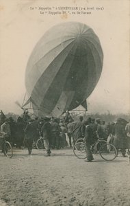 Pohlednice Zeppelin v Luneville, odeslaná v roce 1913 od French Photographer