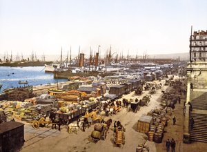 Quai de la Joliette, Marseille, Francie, hospoda. 1890-1900 od French Photographer