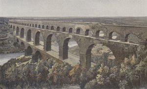 Remoulins, most římského akvaduktu, nad Gardonem od French Photographer