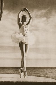 Rosella Hightowerová v Labutím jezeře, z Grand Ballet de Monte-Carlo, 1949 (fotogravura) od French Photographer