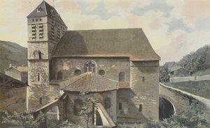 Saint-Chef, Kostel, Cote de labside od French Photographer