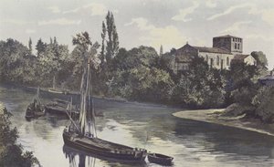 Saint-Denis-de-Piles, kostel, společně na březích ostrova od French Photographer