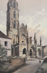 Saint-Pere-sous-Vezelay, kostel, SZ fasáda (před restaurováním) od French Photographer