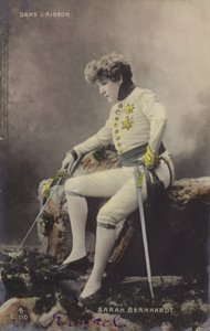 Sarah Bernhardt, francouzská divadelní a filmová herečka (kolorovaná fotografie) od French Photographer
