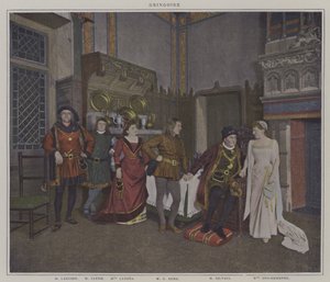 Scéna z produkce Gringoire, Theodore de Banville (barevné foto) od French Photographer