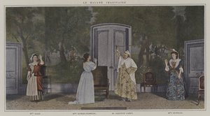 Scéna z produkce Le Malade Imaginaire, od Moliere (barevné foto) od French Photographer