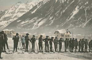 Lyžařští instruktoři v Chamonix (barevné foto) od French Photographer