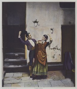 Španělští tanečníci v Seville (barevné lito) od French Photographer