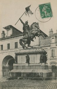 Socha Viléma Dobyvatele, Falaise, Normandie. Pohlednice odeslána v roce 1913. od French Photographer