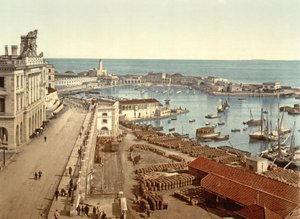 The Harbour at Algiers, pub. c.1900 od French Photographer