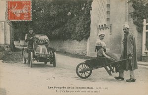 The Progress of Locomotion, pohlednice odeslaná v roce 1913 od French Photographer