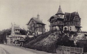 Village Suisse a rue Saint-Jean, Le Touquet, v roce 1893 od French Photographer