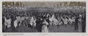 Taneční sál v Moulin Rouge, Paříž (černobílá fotografie) od French Photographer