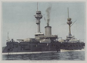 Bitevní loď Formidable v toulonském přístavu (barevná fotografie) od French Photographer