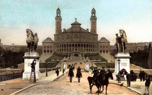 Palác Trocadero postavený pro světovou výstavu v Paříži v roce 1878, c. 1906 (foto) od French Photographer