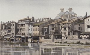 Verdun, Apsida katedrály, Pohled z pravého břehu Meuse od French Photographer