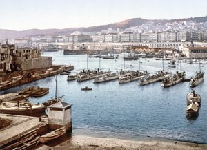 Pohled na alžírský přístav z admirality, hospoda. 1900 od French Photographer