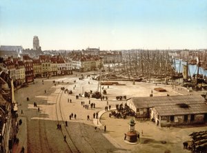 Pohled na přístav Dunkerque, 1890-1900 od French Photographer