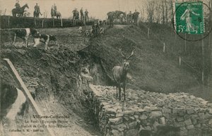 Villers-Cotterets. Posádka La Foret - Menier Hallali de Cerf v Silly-la-Poterie. Pohlednice odeslána v roce 1913. od French Photographer
