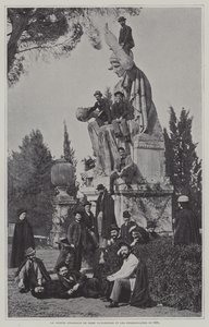 Návštěvníci u sochy Říma Vítězný od French Photographer