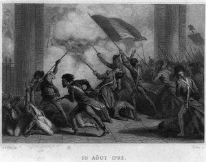 10. srpna 1792 (Pád královské hodnosti) – ve „“francouzské revoluci““ od Thierse. 19. století od French School