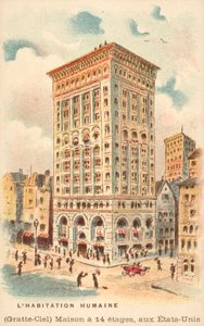 14patrový mrakodrap, USA (chromolitho) od French School